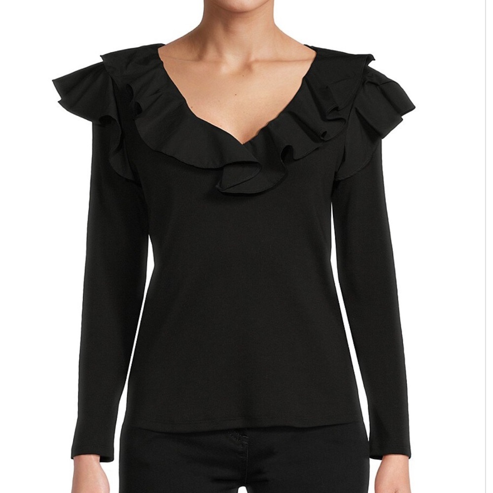 Veronica Beard Strata Ruffled Top - Picture 13 of 14